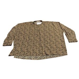 Harper Wren Women’s Animal Print Cheetah Tunic Top Size Small
